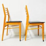 Mid-century Danish Design Dining Room Chairs set Black