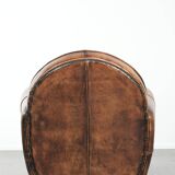 Armchair made of sheepskin leather in Art Deco design with beautiful patina