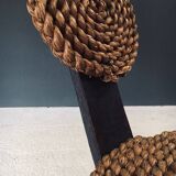 Mediterranean Tripod Side Chairs by Audoux Minet, France, 1950s, Set of 2