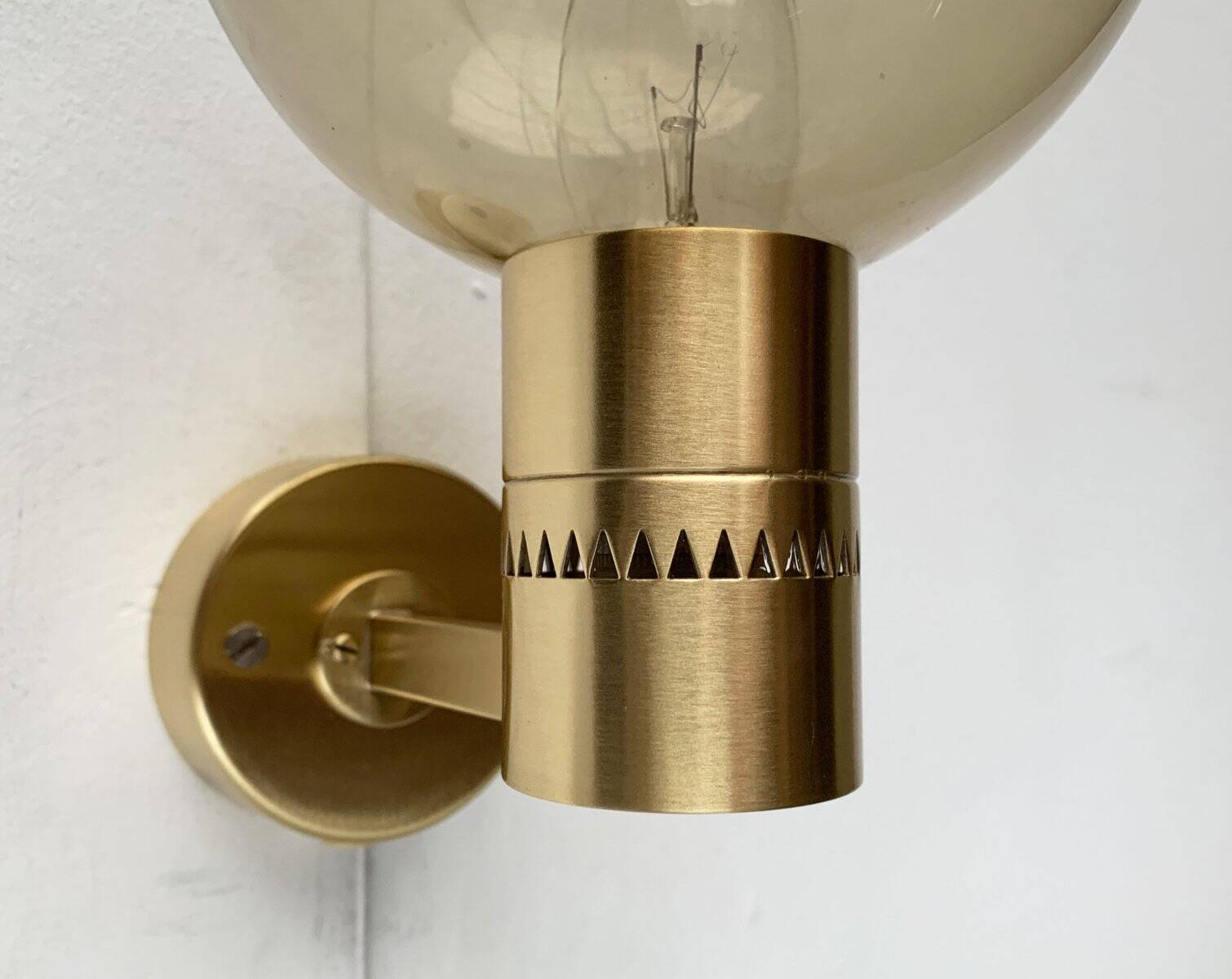 Swedish brass wall sconces from the mid-century by Hans-Agne Jakobsson for Hans-Agne Jakobsson Ab, Markaryd, 1960s, set of 2.
