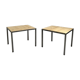 Pair of vintage industrial bedside