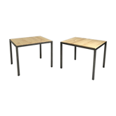 Pair of vintage industrial bedside