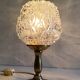Lampe à poser en laiton doré et verre - mid.XXeme