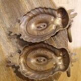 Lot of brass glass door