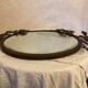 Miroir ovale murale art nouveau fer forgé 69x35cm