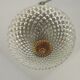Brass and crystal diamond point ceiling light, France