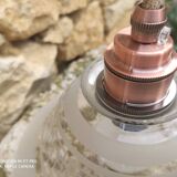 Vintage glass globe portable lamp