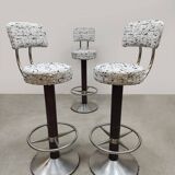 Vintage Italian design bar stools Bouclé Pedrali 1970