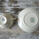 2 tasses et 2 sous-tasses Villeroy & Boch Mettlach ivoire et or