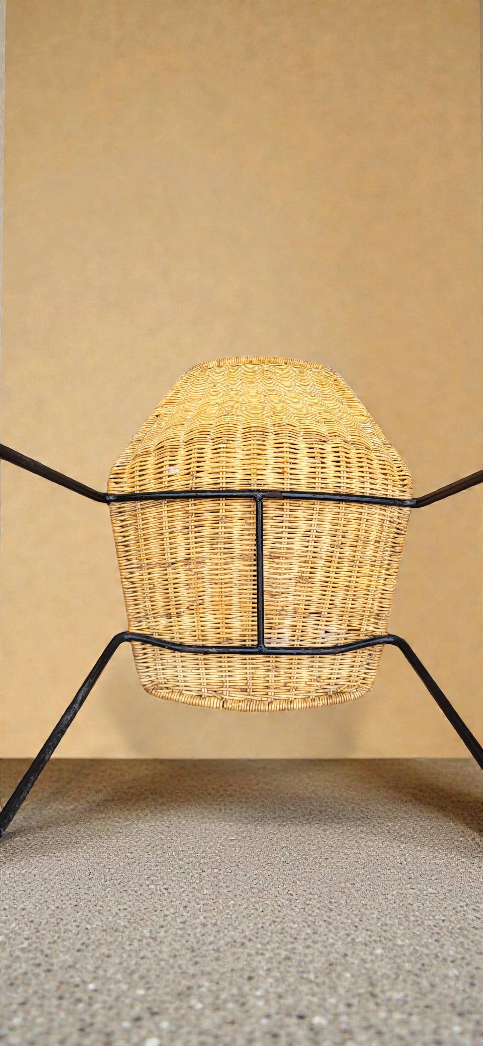 Wicker Basket Chairs by Gian Franco Legler, 1950s