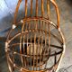Swivel rattan armchair