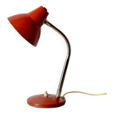 Vintage desk or bedside lamp - red metal