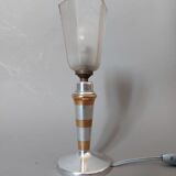 Lampe de chevet en aluminium et laiton 1930/1940
