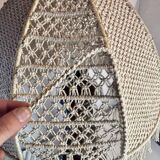 Macrame lampshade lamp
