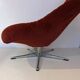 Vintage bucket chair in brick velvet