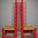 Spanish high chairs, 1940s, set of 2