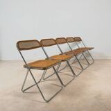 Ensemble de 5 chaises « Plia » par Giancarlo Piretti pour Castelli