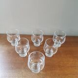 6 verres à pied vintage 70 empilables