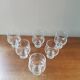 6 stackable vintage 70s stemmed glasses
