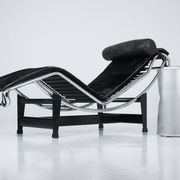 Black Fur LC4 Chaise Longue by Le Corbusier & Pierre Jeanneret for Cassina