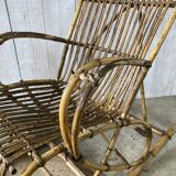 Rocking- chair en rotin vintage