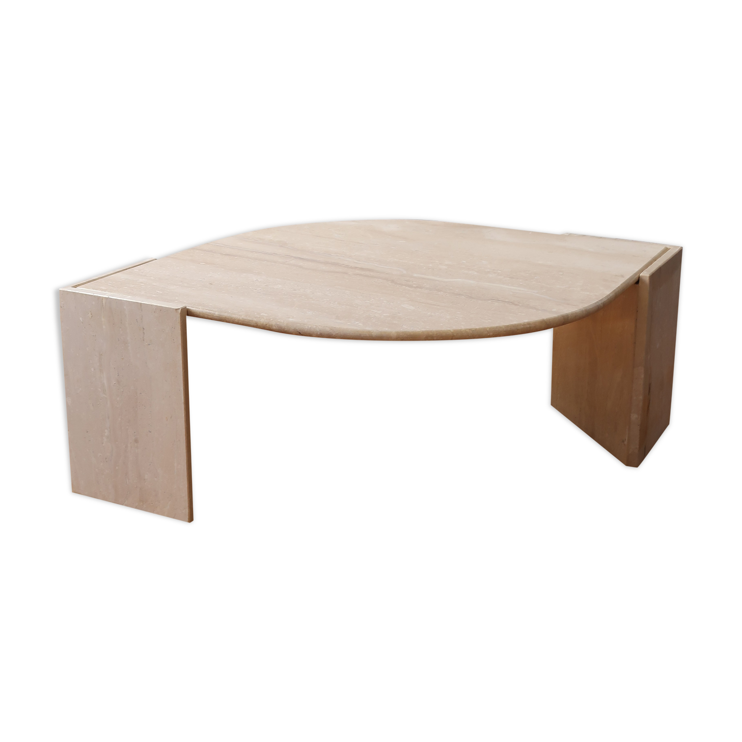 Travertine coffee table Roche Bobois