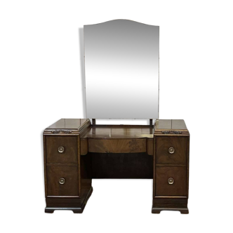 Art Deco English hairdresser in walnut from the 1930s.