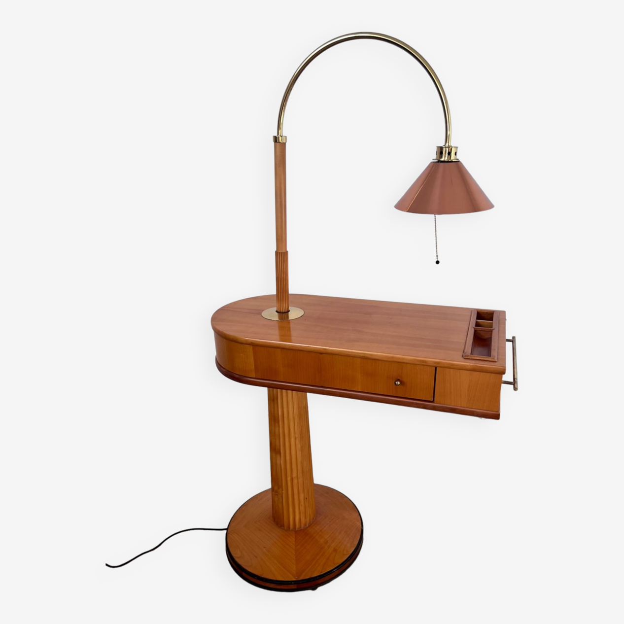 Old side table with designer lamp Massimo Scolari for Old side table with designer lamp Massimo Scolari for