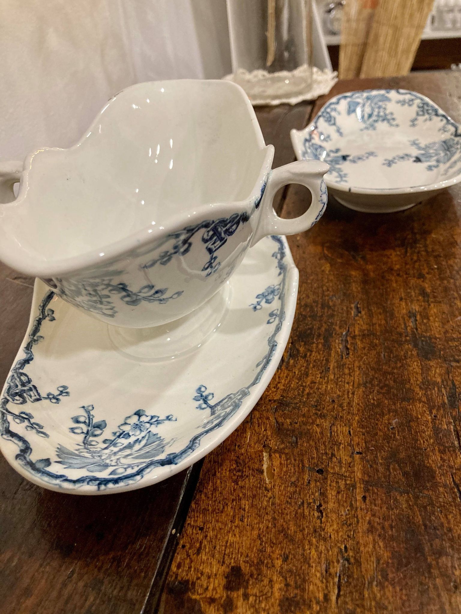 Lot ravier - saucière KG Lunéville model Fontainebleau