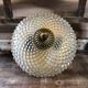 Old Wall Lamp Molded Glass + Support Gilded Metal Vintage