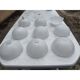 Set of 9 vintage white opaline glass pendants