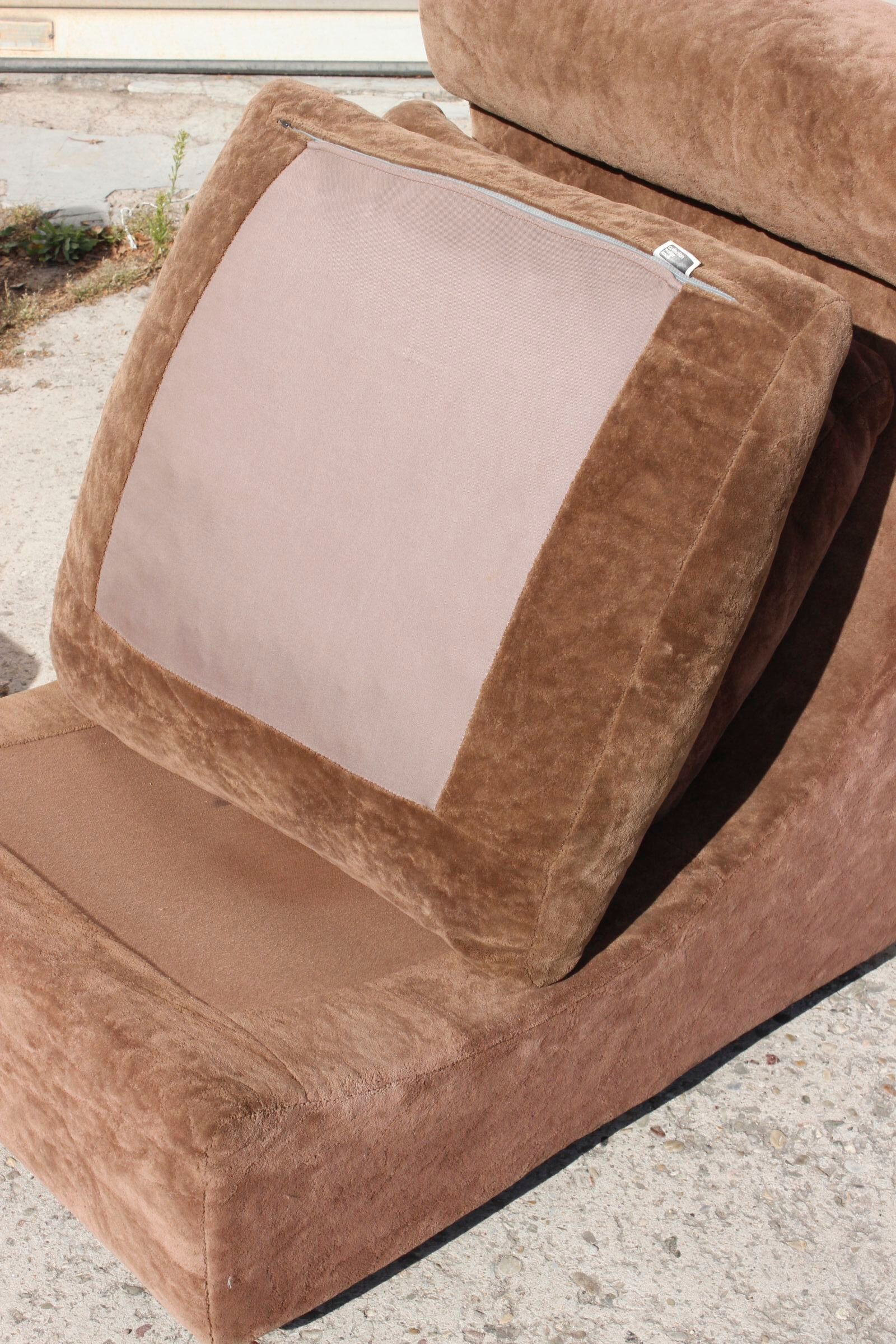 Walter Knoll Collection pair of modular armchairs in two-seater sofa 1970s