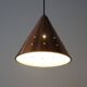 Mid-century cone pendant lamp / copper / aluminium / Danish modern design / 1960s