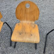 4 vintage school chairs from the 70s