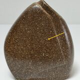 Vase méplat en grès émaillé, années 80