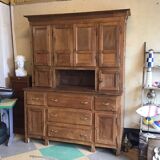Old 2-part oak woodwork sideboard