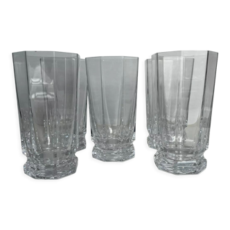 5 glasses in Sèvres crystal