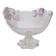 Coupe à fruits en verre blanc et rose