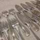 11 silver-plated fish forks and 11 fish knives by silversmith Ercuis Nil
