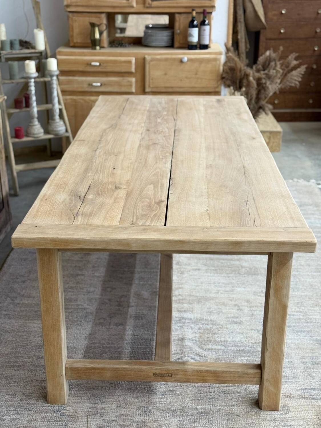 large solid oak farmhouse table