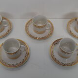Set of Five cups and saucers,by company Epiag,circa 1920's
