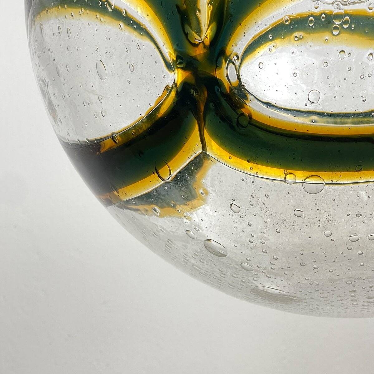 Large vintage swirling Murano glass pendant light, 1970s