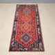 Ancient Asian wool rug, hand-knotted, 79 x 34 in.