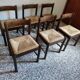 Natural wooden chair, headband backrest, mulched seat