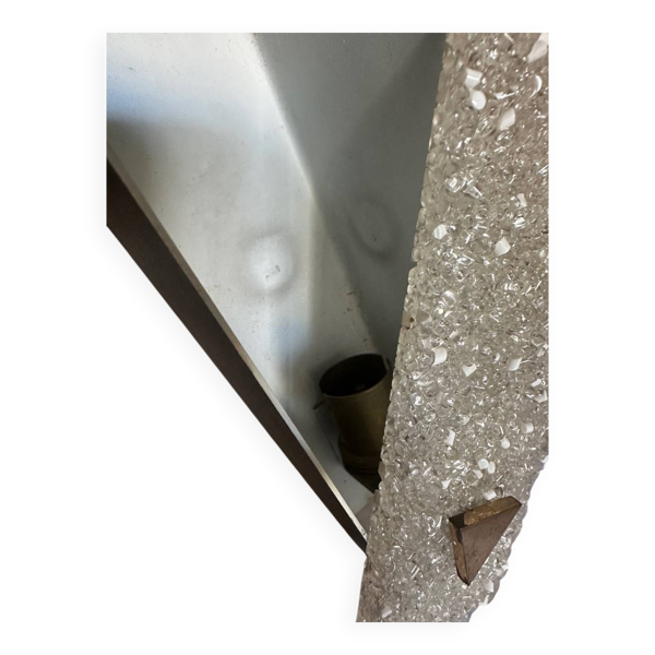 Paire d'Appliques Perspex  métal noir et Laiton Doré Editées en France