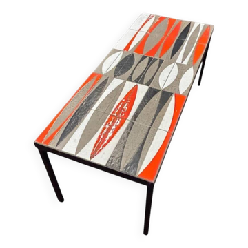 Table basse navettes de roger capron vallauris france années 1960