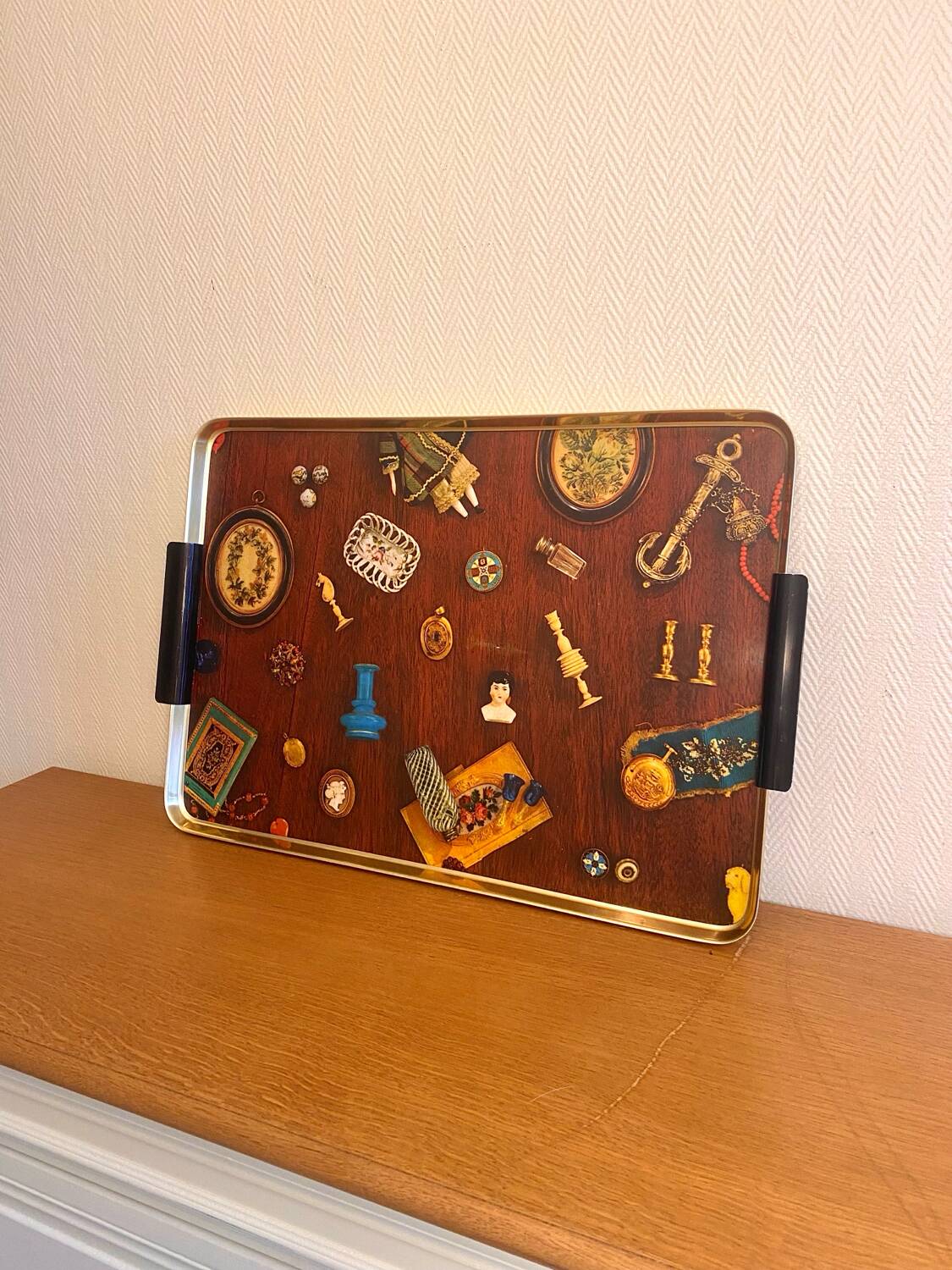 1970s vintage plateau for a cabinet of curiosities