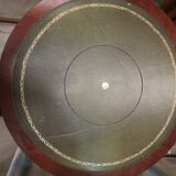 English game table leather tray and lion foot