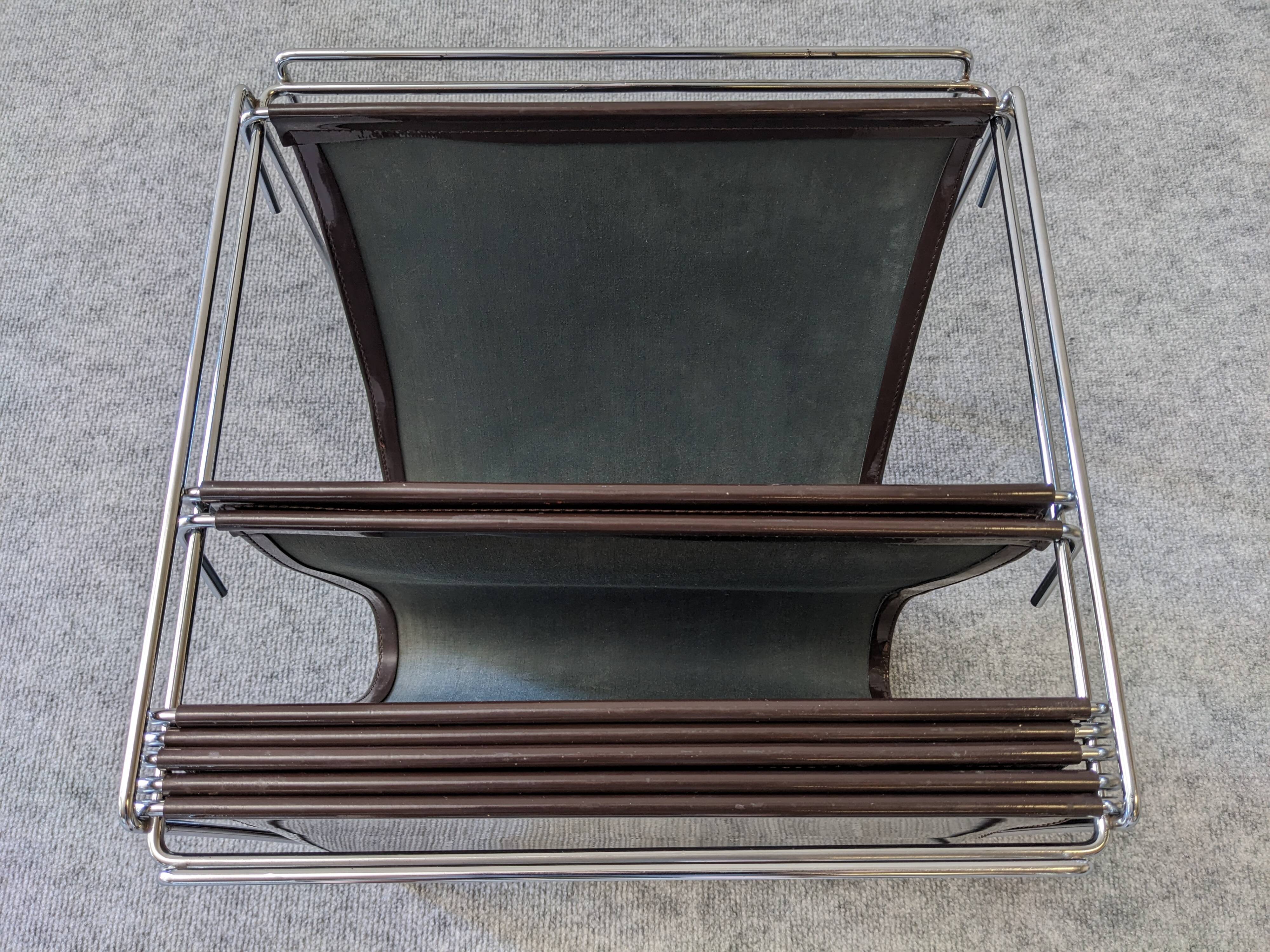Magazine rack from the 70s/80s by Gérard Rignault for Group SA