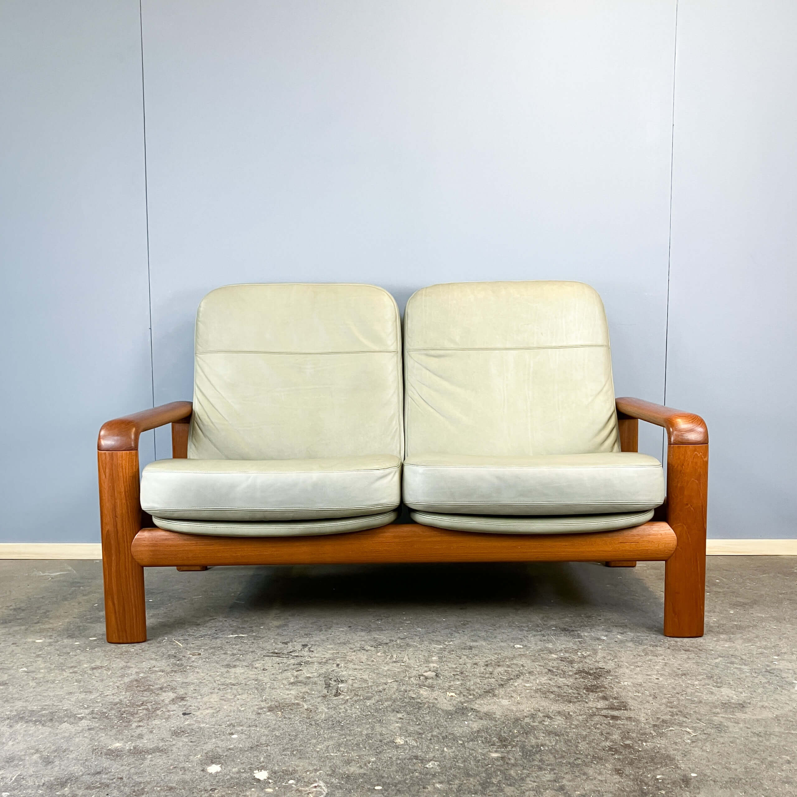 Seating set by Dyrlund, teak and leather, 1960s